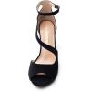 imageDREAM PAIRS Womens NILE Fashion Stilettos Open Toe Pump Heel SandalsBlacknubuck