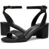 imageDREAM PAIRS Womens Open Toe Ankle Strap Low Block Chunky Heels Sandals Party Dress Pumps ShoesBlackGlitter