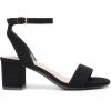 imageDREAM PAIRS Womens Open Toe Ankle Strap Low Block Chunky Heels Sandals Party Dress Pumps ShoesBlackNubuck