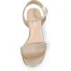 imageDREAM PAIRS Womens Open Toe Ankle Strap Low Block Chunky Heels Sandals Party Dress Pumps ShoesGoldClearrhinestone
