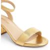 imageDREAM PAIRS Womens Open Toe Ankle Strap Low Block Chunky Heels Sandals Party Dress Pumps ShoesGoldMetallic