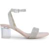 imageDREAM PAIRS Womens Open Toe Ankle Strap Low Block Chunky Heels Sandals Party Dress Pumps ShoesNudeClearrhinestone