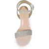 imageDREAM PAIRS Womens Open Toe Ankle Strap Low Block Chunky Heels Sandals Party Dress Pumps ShoesNudeClearrhinestone