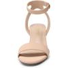 imageDREAM PAIRS Womens Open Toe Ankle Strap Low Block Chunky Heels Sandals Party Dress Pumps ShoesNudeNubuck