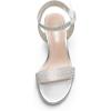 imageDREAM PAIRS Womens Open Toe Ankle Strap Low Block Chunky Heels Sandals Party Dress Pumps ShoesSilverClearrhinestone