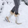 imageDREAM PAIRS Womens Warm Faux Fur Lined MidCalf Winter Snow BootsBeigeWhite