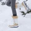 imageDREAM PAIRS Womens Warm Faux Fur Lined MidCalf Winter Snow BootsBeigeWhite