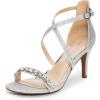 imageDREAM PAIRS Womens Dolce Fashion Stilettos Open Toe Pump Heel SandalsSilverrhinestone