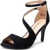 imageDREAM PAIRS Womens NILE Fashion Stilettos Open Toe Pump Heel SandalsBlacknubuck
