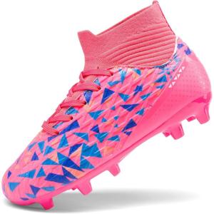 imageDREAM PAIRS Boys Football Cleats Youth High Top Firm Ground Soccer Shoes for LittleBig KidsHot PinkRoyal Blue
