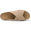 imageDREAM PAIRS Womens Cork Slide Sandals Slip on Open Toe Cute Platform Criss Cross Flat Sandals for SummerTaupenubuck