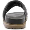 imageDREAM PAIRS Womens Crisscross Open Toe Slide Sandals Flat Comfort Slip on SandalsGreypu