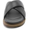 imageDREAM PAIRS Womens Crisscross Open Toe Slide Sandals Flat Comfort Slip on SandalsGreypu