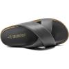 imageDREAM PAIRS Womens Crisscross Open Toe Slide Sandals Flat Comfort Slip on SandalsGreypu