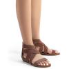 imageDREAM PAIRS Womens Elastic Ankle Strap Low Wedges SandalsDark Brownelastic