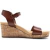 imageDREAM PAIRS Womens Open Toe Buckle Ankle Strap Platform Wedge SandalsBrownpu