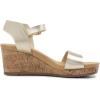 imageDREAM PAIRS Womens Open Toe Buckle Ankle Strap Platform Wedge SandalsGoldpu