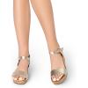 imageDREAM PAIRS Womens Open Toe Buckle Ankle Strap Platform Wedge SandalsGoldpu