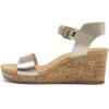 imageDREAM PAIRS Womens Open Toe Buckle Ankle Strap Platform Wedge SandalsGoldpu