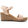 imageDREAM PAIRS Womens Open Toe Buckle Ankle Strap Platform Wedge SandalsNudesuede