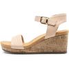 imageDREAM PAIRS Womens Open Toe Buckle Ankle Strap Platform Wedge SandalsNudesuede
