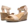 imageDREAM PAIRS Womens Open Toe Buckle Ankle Strap Platform Wedge SandalsNudesuede