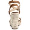 imageDREAM PAIRS Womens Open Toe Espadrilles Dressy Platform Sandals Buckle Ankle Strap Stylish Wedges SandalsBrownpu
