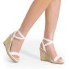 imageDREAM PAIRS Womens Open Toe Espadrilles Dressy Platform Sandals Buckle Ankle Strap Stylish Wedges SandalsWhitepu