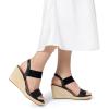 imageDREAM PAIRS Womens Open Toe Espadrilles Dressy Platform Sandals Slip on Elastic Ankle Strap Wedges SandalsBlackpu