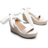 imageDREAM PAIRS Womens Open Toe Espadrilles Wedges Tie Lace Up Cute Ankle Strap Platform Sandals Dressy ShoesWhitepu