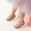 imageDREAM PAIRS Girls ToddlerLittle Kid ClosedToe Flower Summer Dress Sandals ShoesRose Goldmetallic