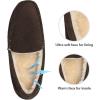imageDREAM PAIRS Mens House Slippers Moccasin Indoor Outdoor Fuzzy Furry Loafers Suede Leather Warm Comfortable ShoesBrown