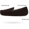 imageDREAM PAIRS Mens House Slippers Moccasin Indoor Outdoor Fuzzy Furry Loafers Suede Leather Warm Comfortable ShoesBrown