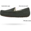 imageDREAM PAIRS Mens House Slippers Moccasin Indoor Outdoor Fuzzy Furry Loafers Suede Leather Warm Comfortable ShoesGrey