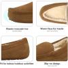 imageDREAM PAIRS Mens House Slippers Moccasin Indoor Outdoor Fuzzy Furry Loafers Suede Leather Warm Comfortable ShoesTan