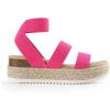 imageDREAM PAIRS Strappy Espadrille Platform Wedge Sandals for Women Dressy Summer Comfortable Open Toe Sandals with Cushioned Insole and Ankle Strap BuckleHot Pink Elastic