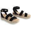 imageDREAM PAIRS Strappy Espadrille Platform Wedge Sandals for Women Dressy Summer Comfortable Open Toe Sandals with Cushioned Insole and Ankle Strap BuckleBlack Nubuck