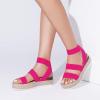imageDREAM PAIRS Strappy Espadrille Platform Wedge Sandals for Women Dressy Summer Comfortable Open Toe Sandals with Cushioned Insole and Ankle Strap BuckleHot Pink Elastic