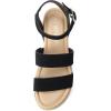 imageDREAM PAIRS Strappy Espadrille Platform Wedge Sandals for Women Dressy Summer Comfortable Open Toe Sandals with Cushioned Insole and Ankle Strap BuckleBlack Nubuck