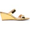 imageDREAM PAIRS Women Slides Wedge Sandals Square Open Toe Dress Casual Strappy ShoesGoldpat
