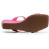 imageDREAM PAIRS Women Slides Wedge Sandals Square Open Toe Dress Casual Strappy ShoesHot Pinkpu