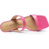 imageDREAM PAIRS Women Slides Wedge Sandals Square Open Toe Dress Casual Strappy ShoesHot Pinkpu