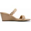 imageDREAM PAIRS Women Slides Wedge Sandals Square Open Toe Dress Casual Strappy ShoesNude1