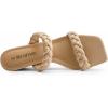 imageDREAM PAIRS Women Slides Wedge Sandals Square Open Toe Dress Casual Strappy ShoesNude1