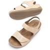 imageDREAM PAIRS Womens Comfortable Dressy Flats Sandals Open Toe One Band Casual Walking Sandals for SummerNude