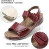 imageDREAM PAIRS Womens Comfortable Dressy Flats Sandals Open Toe One Band Casual Walking Sandals for SummerRed