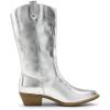 imageDREAM PAIRS Womens Cowboy Boots Pull On Cowgirl Boots Mid Calf Western BootsSilvermetal