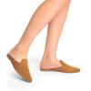 imageDREAM PAIRS Womens Flat Mules Pointed Toe Backless Loafer ShoesBrownsuede