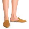 imageDREAM PAIRS Womens Flat Mules Pointed Toe Backless Loafer ShoesBrownsuede