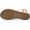 imageDREAM PAIRS Womens Flat Sandals Strappy Dressy Comfortable Ankle Strap Casual Summer Thong Sandals for BeachRose Gold